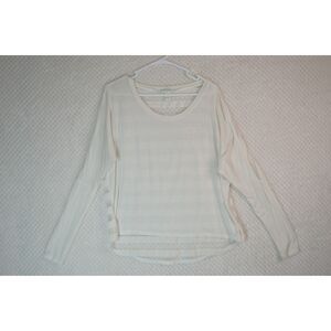 Six Degrees of Separation Women's Medium White Sheer Back Hi Low Top